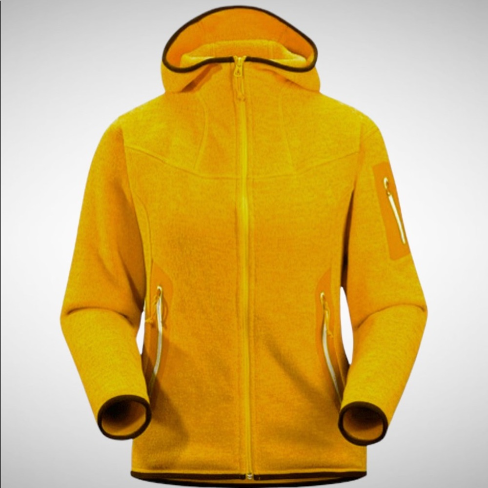 VGC Arc'Teryx Covert Polartec Women’s Gold Full Zip Hoody Size:  Small